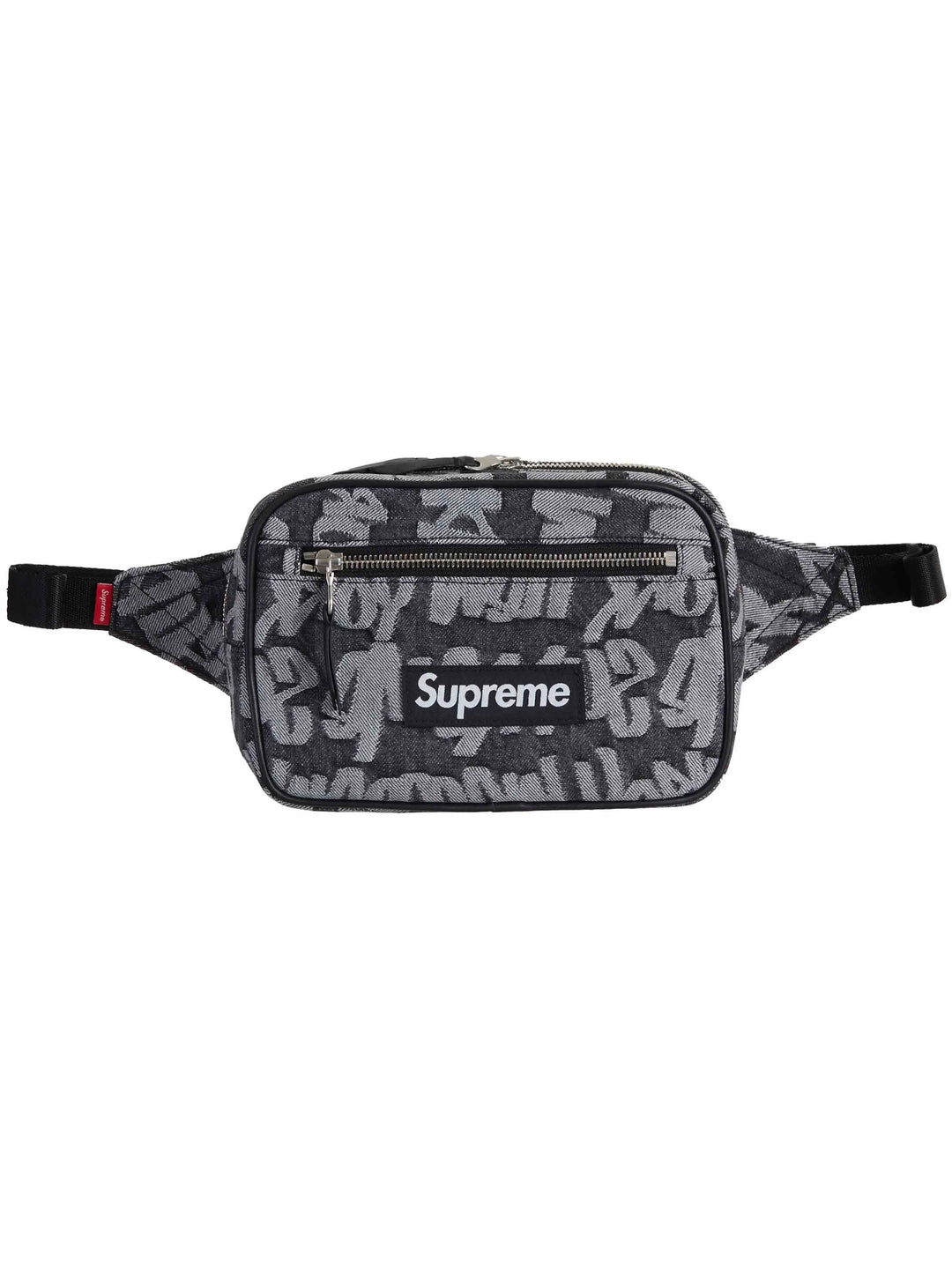 Supreme Fat Tip Jacquard Denim Waist Bag Black (SS22) Prior