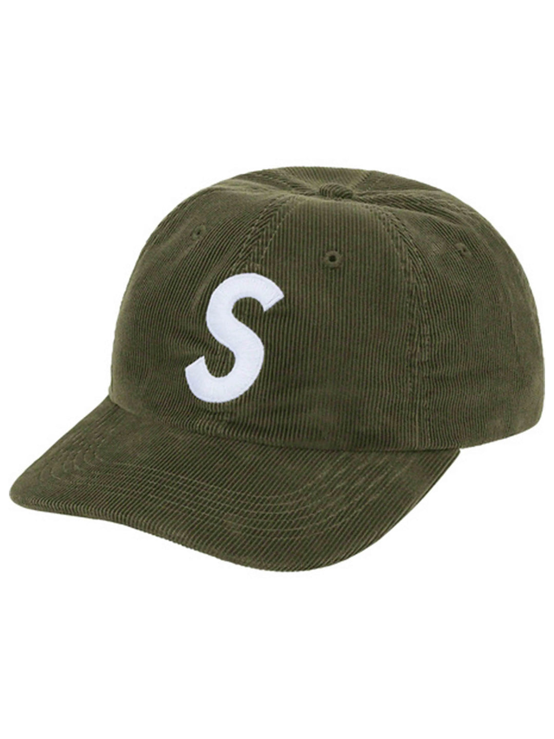 Supreme Fine Wale Corduroy S Logo 6-Panel OLIVE [SS21] Prior