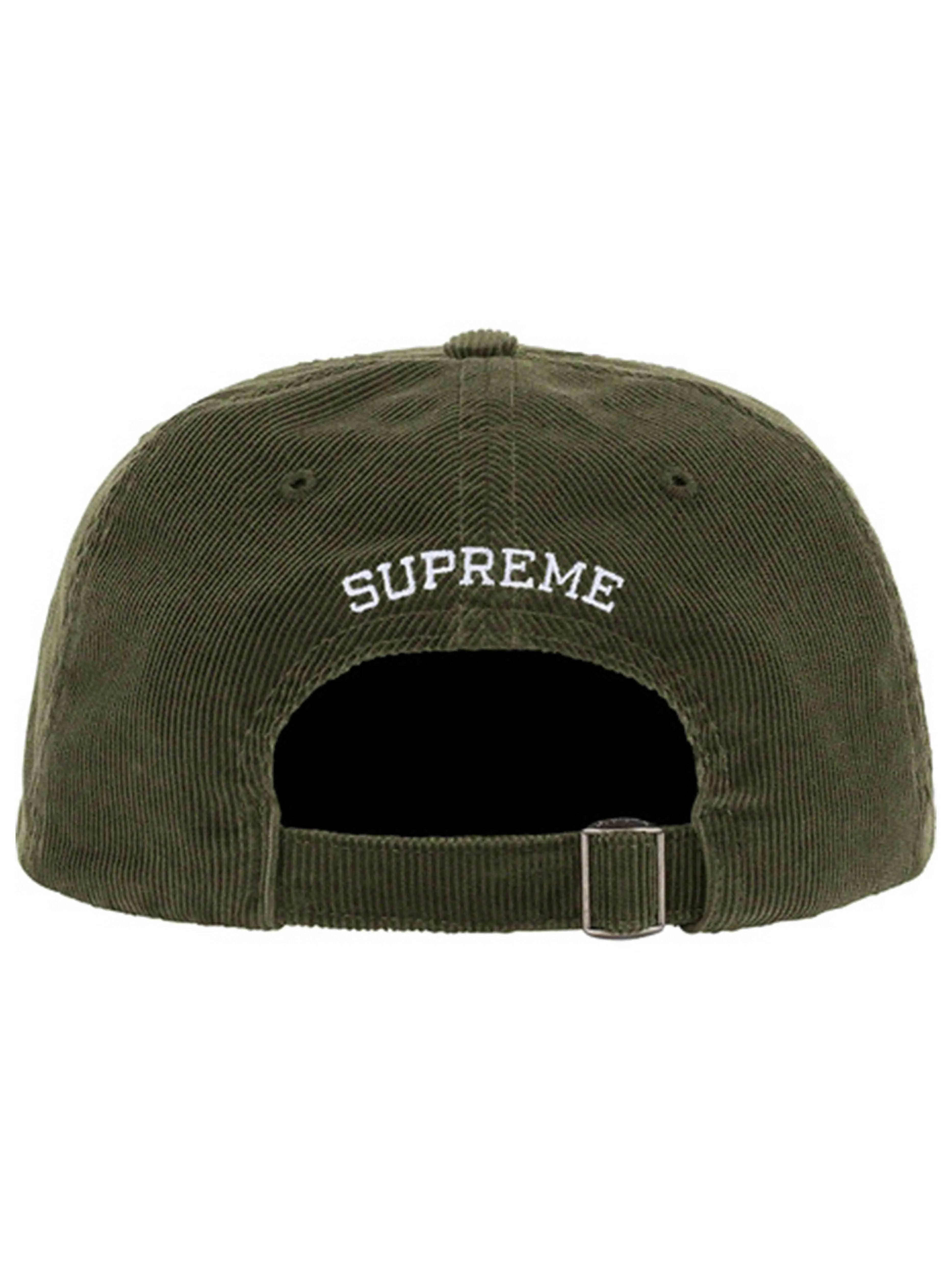 Supreme Fine Wale Corduroy S Logo 6-Panel OLIVE [SS21] - Prior