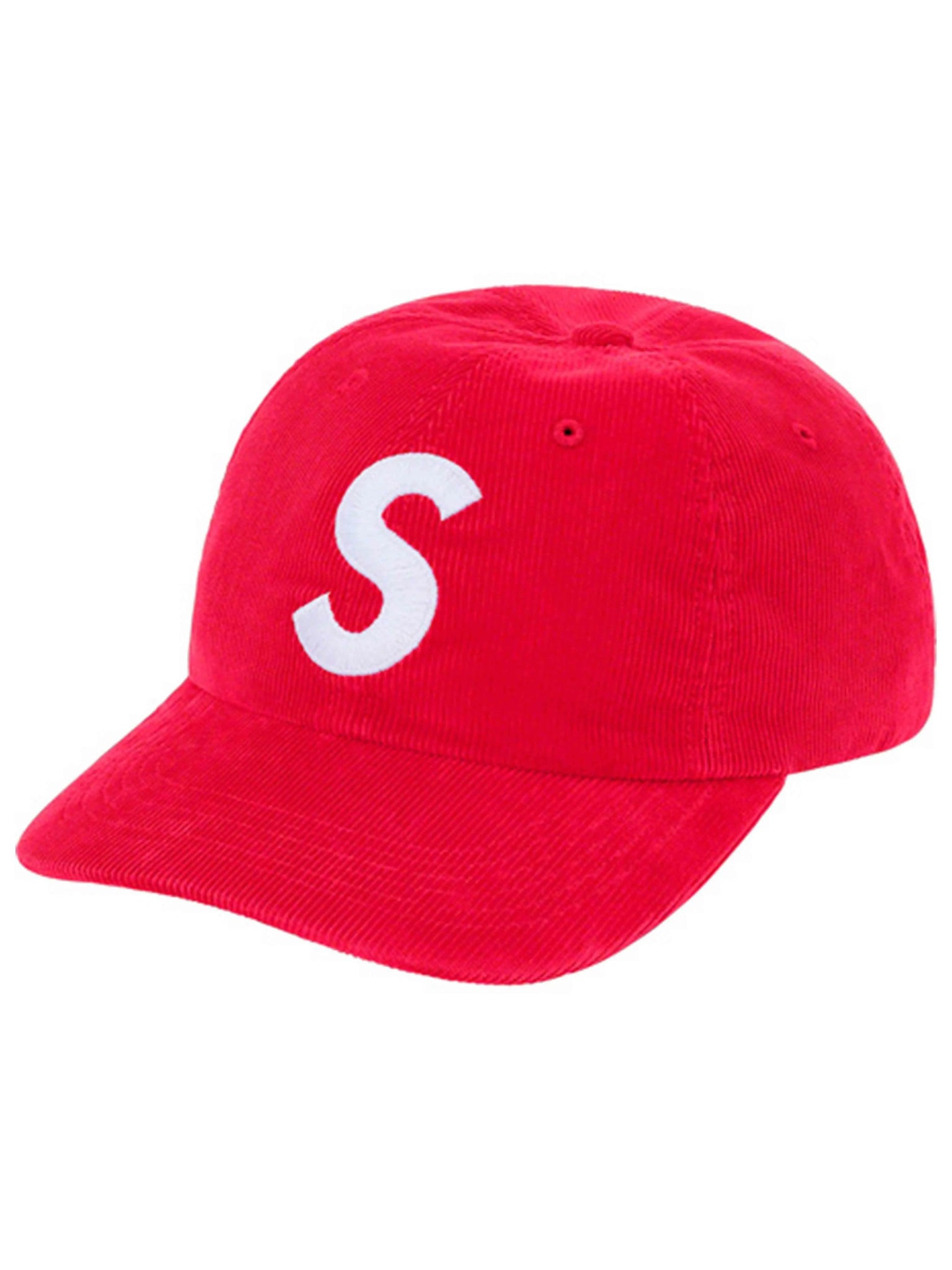 Supreme Fine Wale Corduroy S Logo 6-Panel RED [SS21] Prior