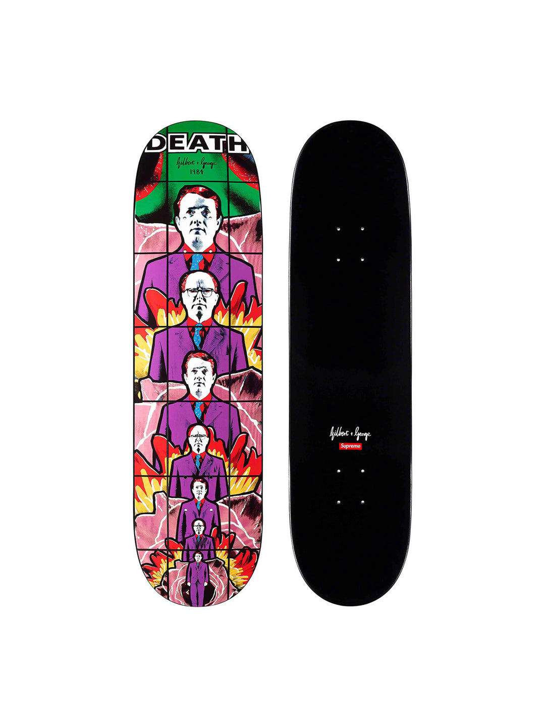 Supreme Gilbert & George DEATH Skateboard Deck Multi 8.25" Supreme