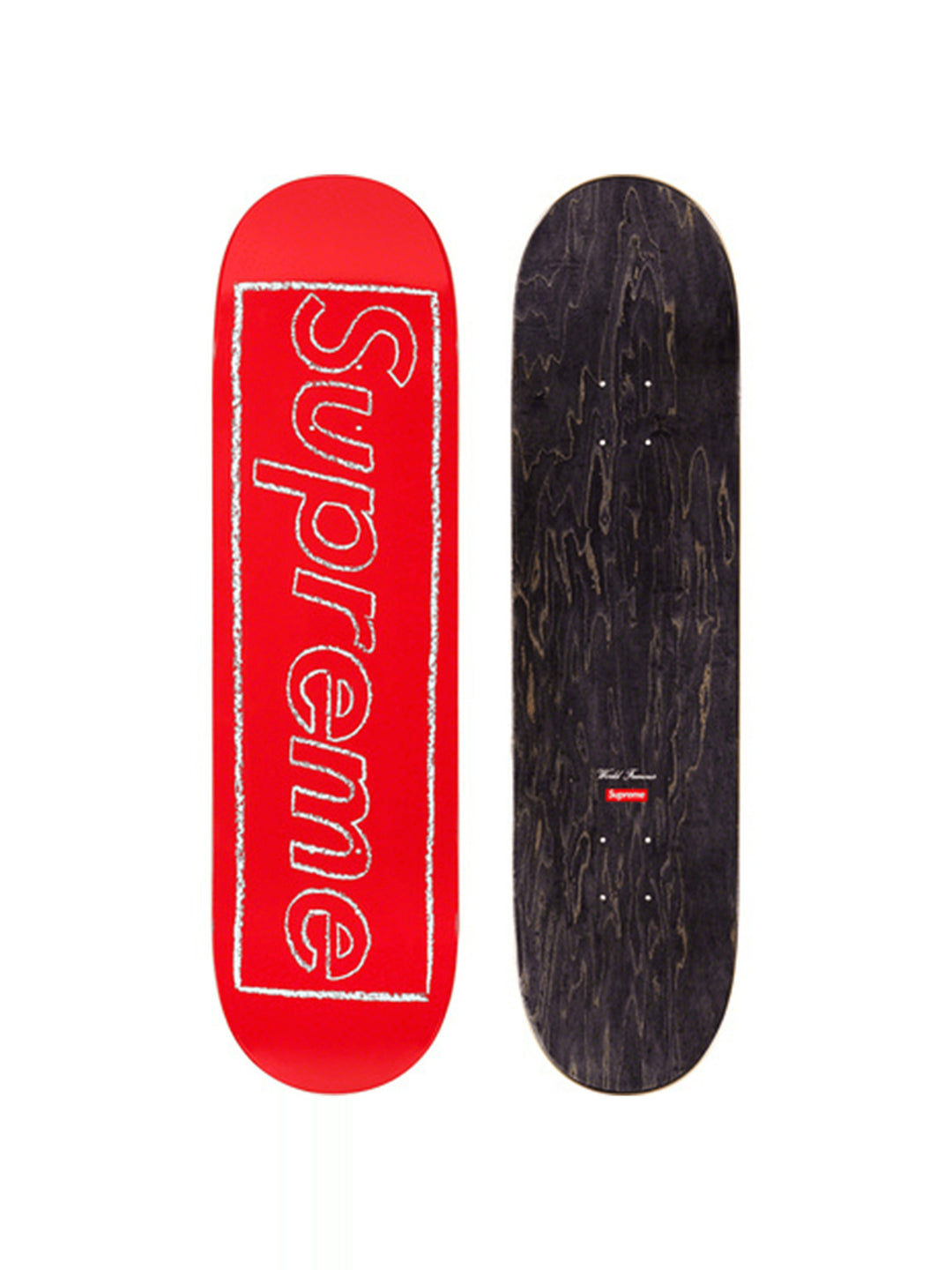 Supreme KAWS Chalk Logo Skateboard Deck Red [SS21] Prior