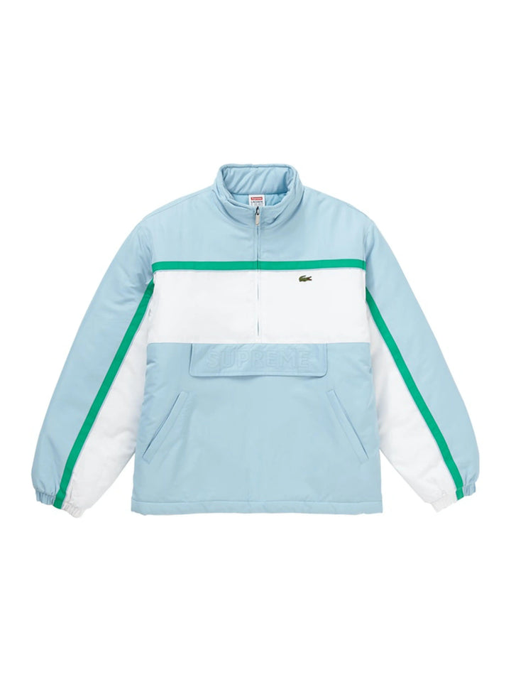 Supreme LACOSTE Puffer Half Zip Pullover Light Blue [FW19] Prior