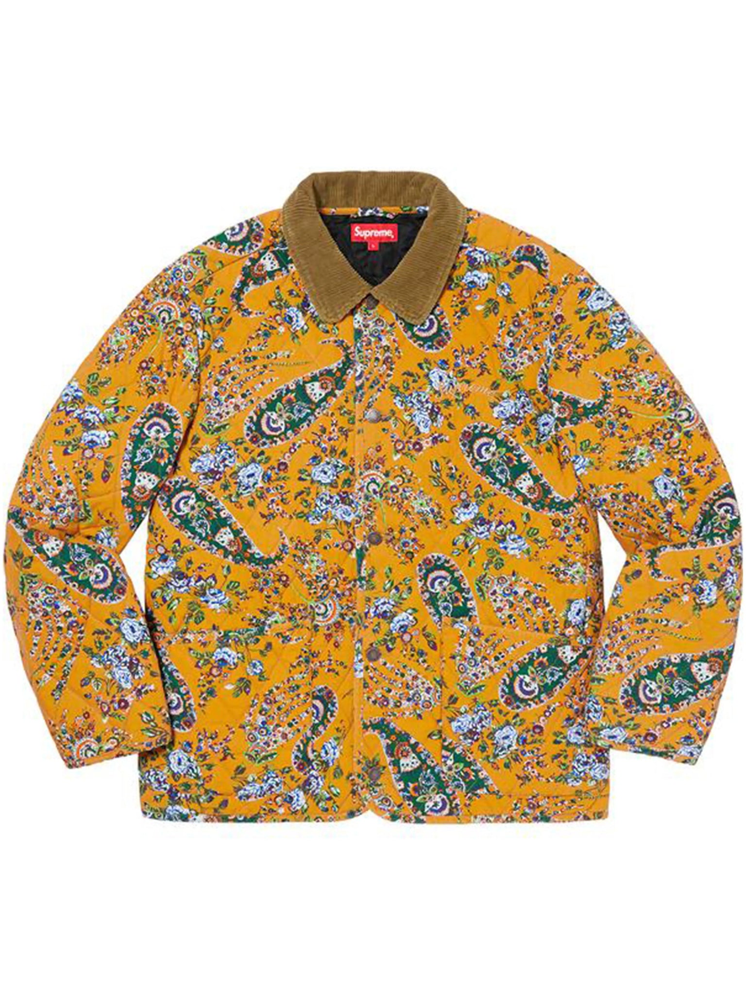 Supreme Paisley Quilted Jacket Mustard [FW19] Prior