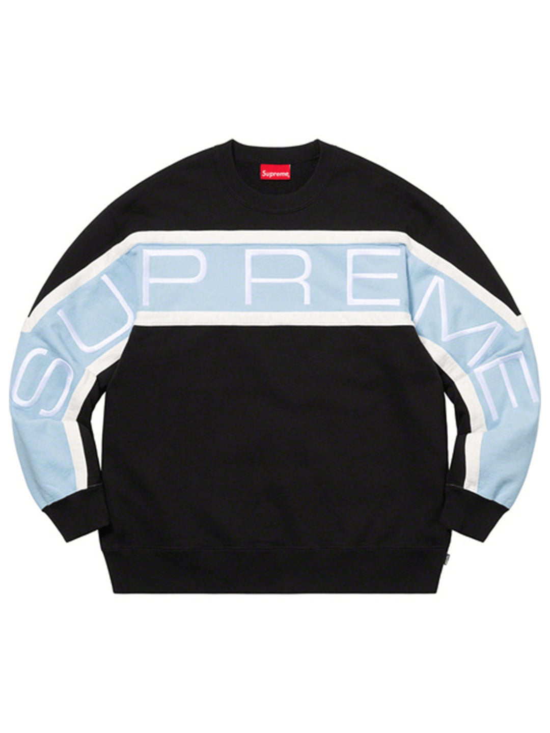 Supreme Paneled Crewneck BLACK [SS21] Prior