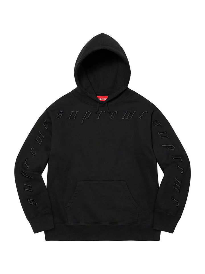 Supreme Raised Embroidery Hoodie Black (FW21) Prior