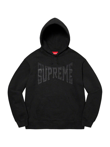 トップス supreme Rhinestone Shadow Hoodie Supreme Rhinestone Shadow Hooded Sweatshirt Black Men's