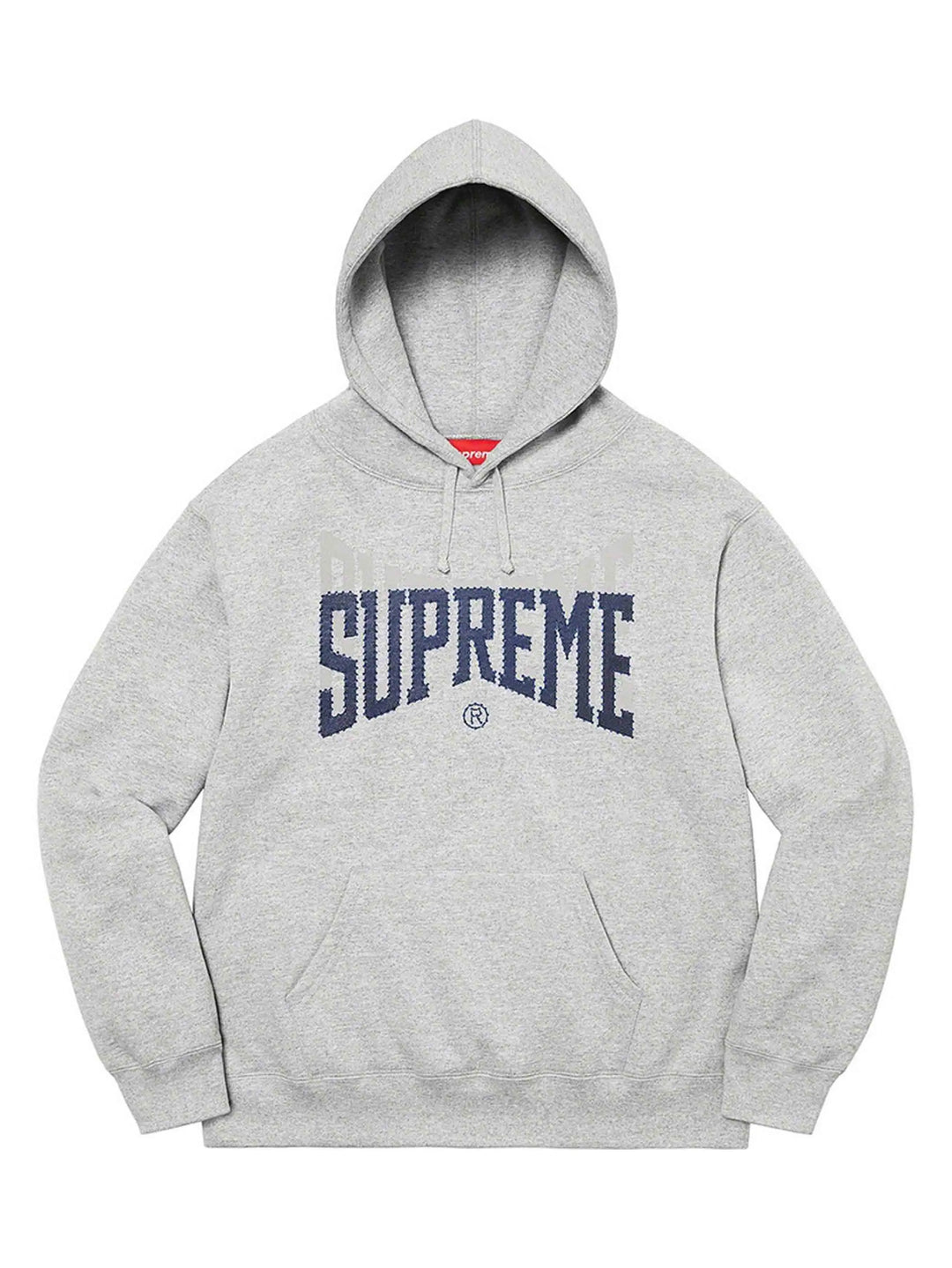 Supreme Rhinestone Shadow Hoodie Heather Grey (FW22) Prior