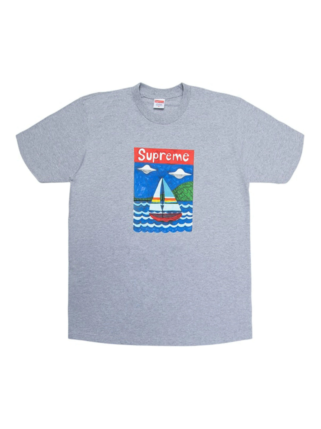 Supreme Sailboat Tee Heather Grey [SS20] Supreme
