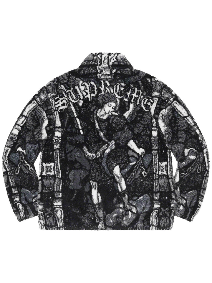 Supreme Saint Michael Fleece Jacket Black [SS21] Prior