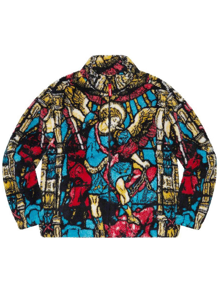 Supreme Saint Michael Fleece Jacket White [SS21] Prior