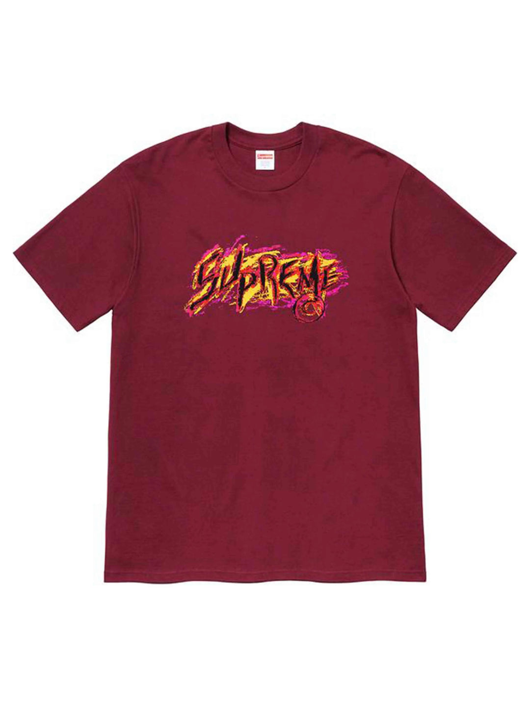 Supreme Scratch Tee Burgundy [FW20] Supreme