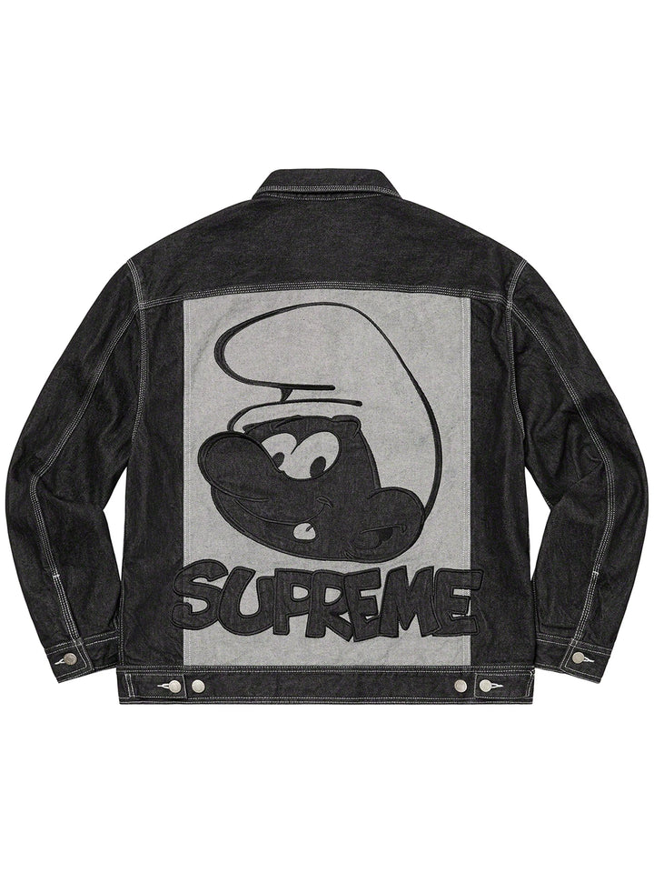 Supreme Smurfs Denim Trucker Jacket Black (FW20) Prior