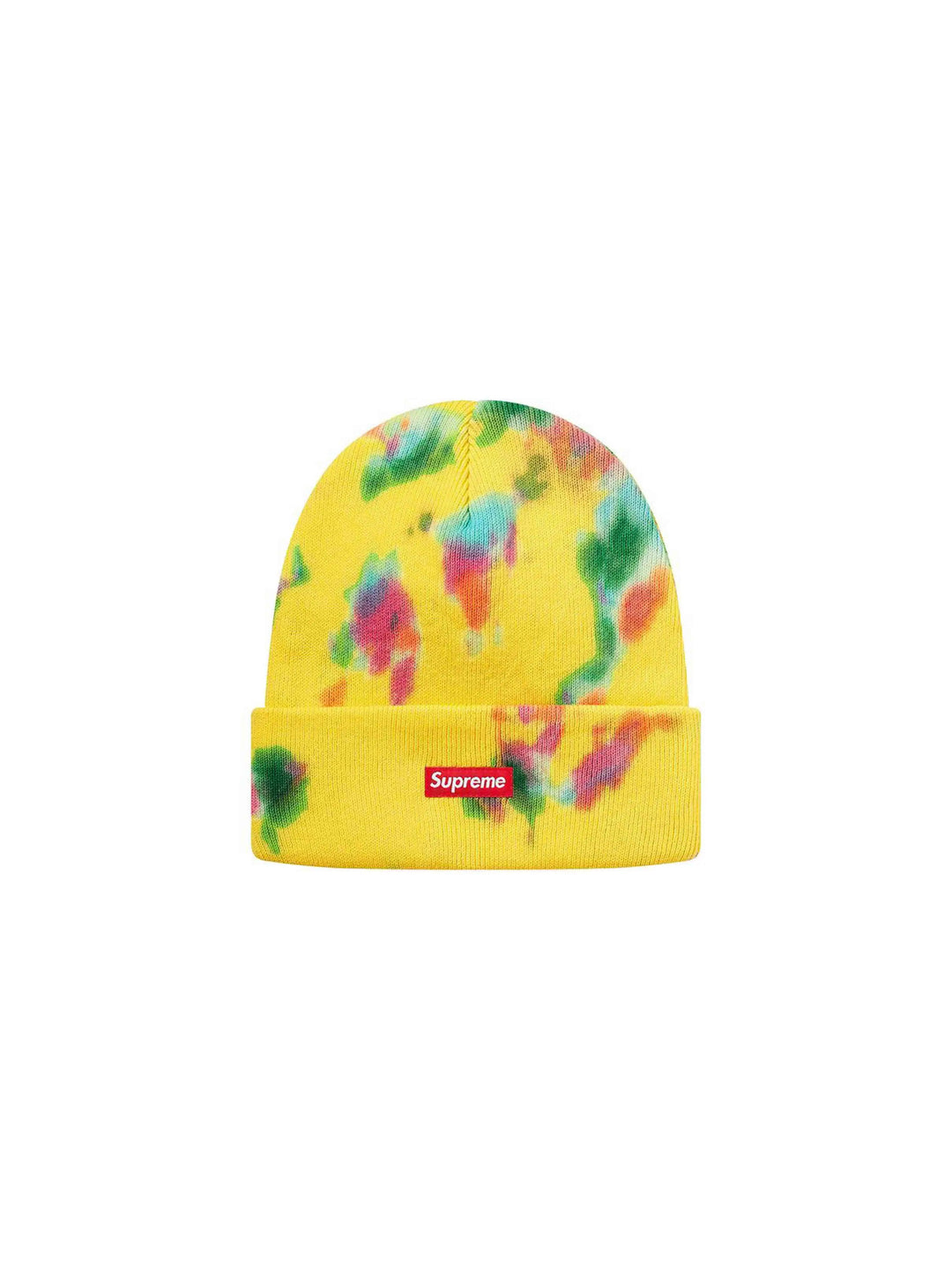 Supreme Splatter Dyed Beanie Yellow Supreme