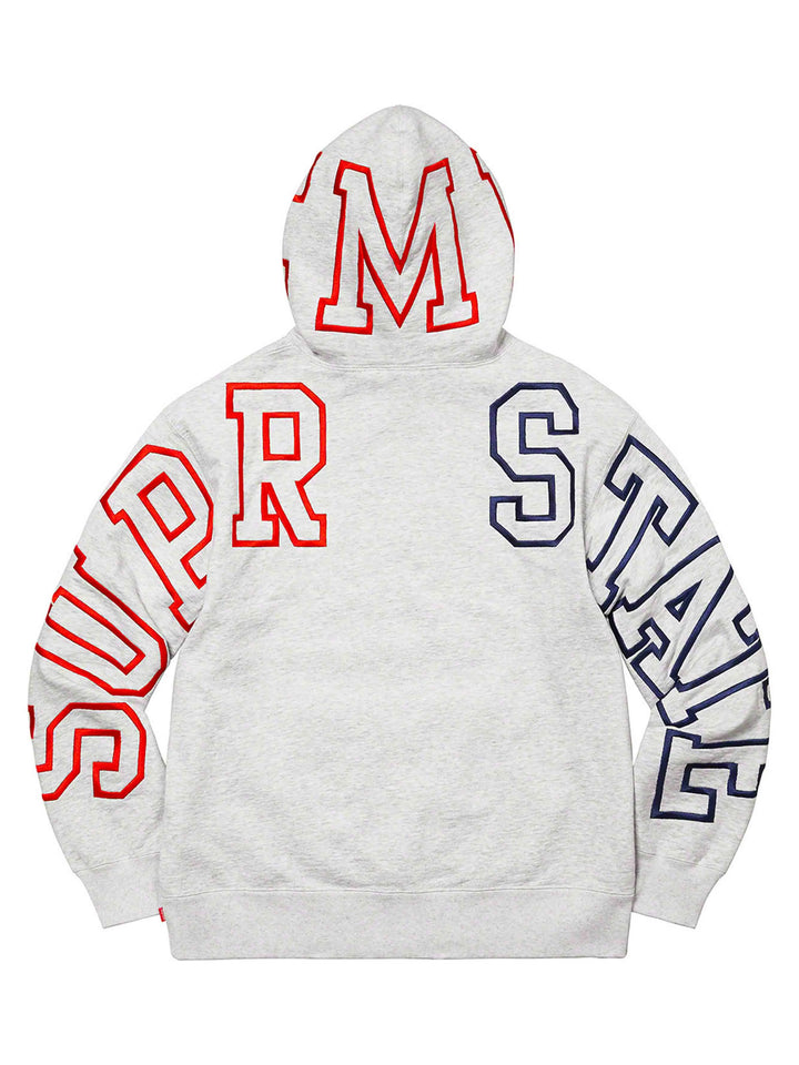 Supreme State Hooded Sweatshirt Ash Grey (FW22) Prior