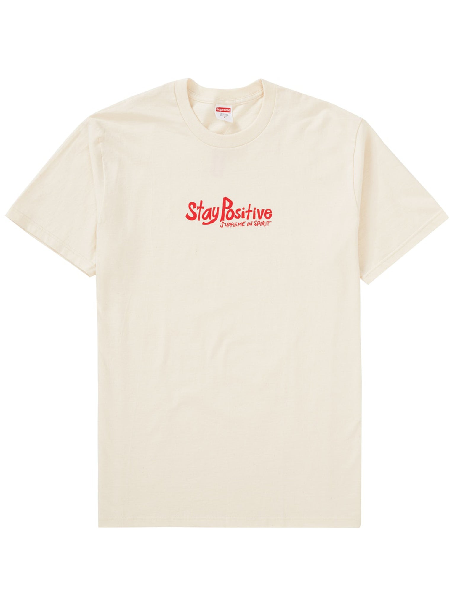 Supreme Stay Positive Tee NATURAL [FW20] Prior