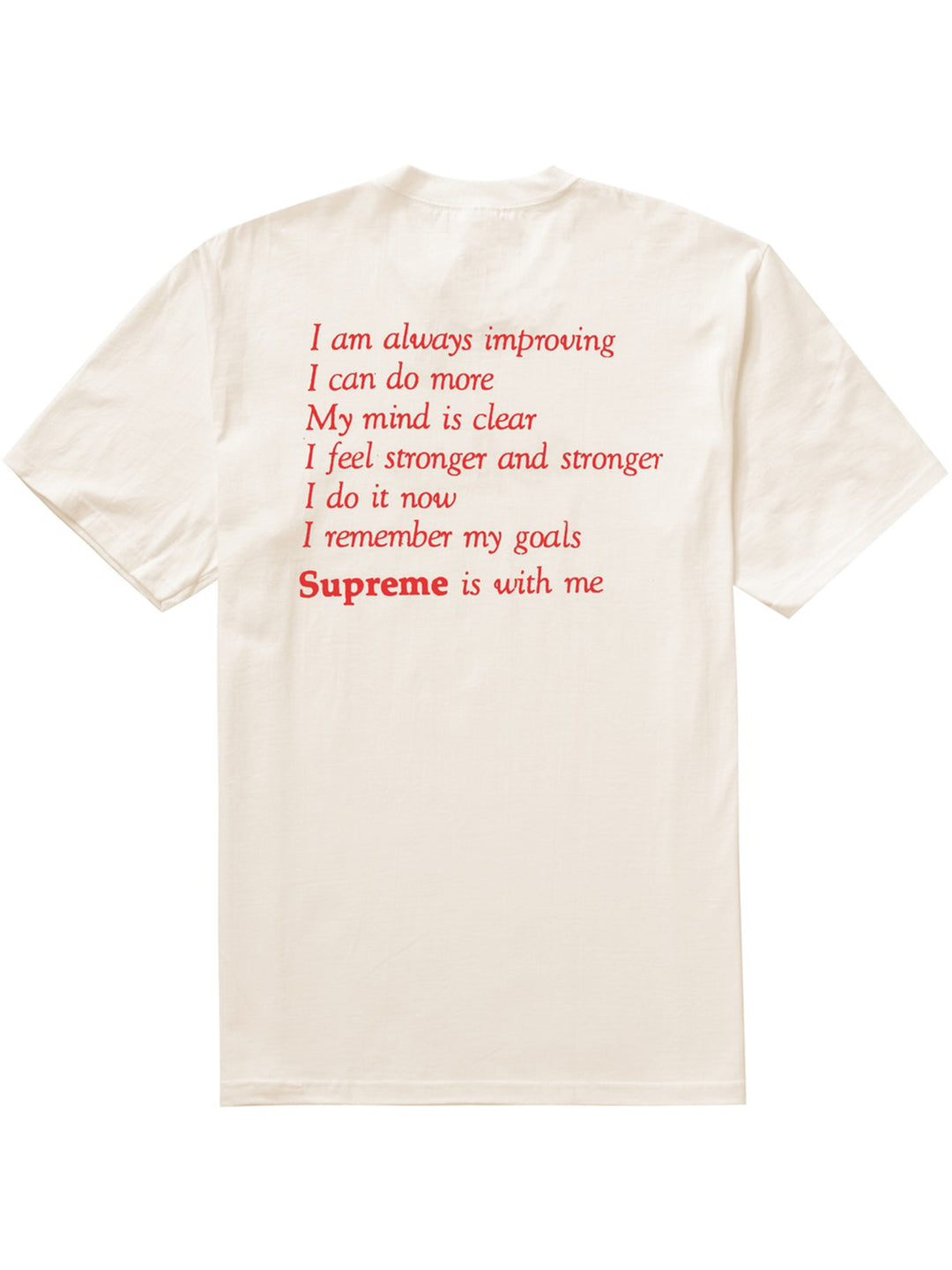 Supreme Stay Positive Tee NATURAL [FW20] Prior