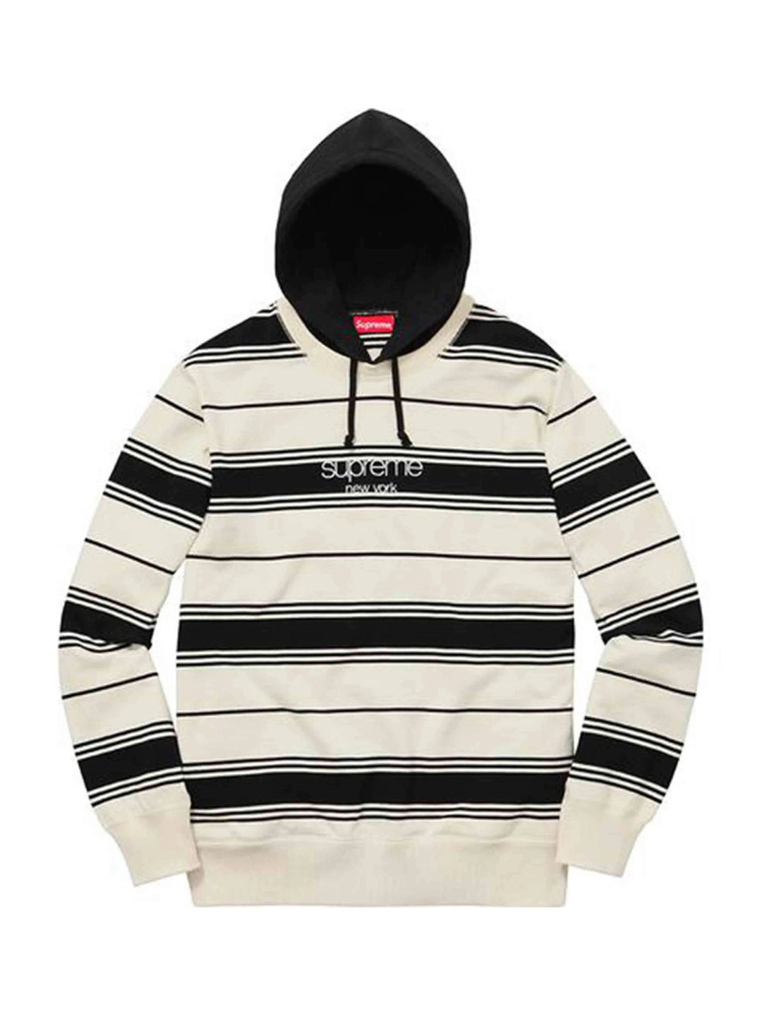 Supreme Striped Classic Logo Hoodie L Supreme