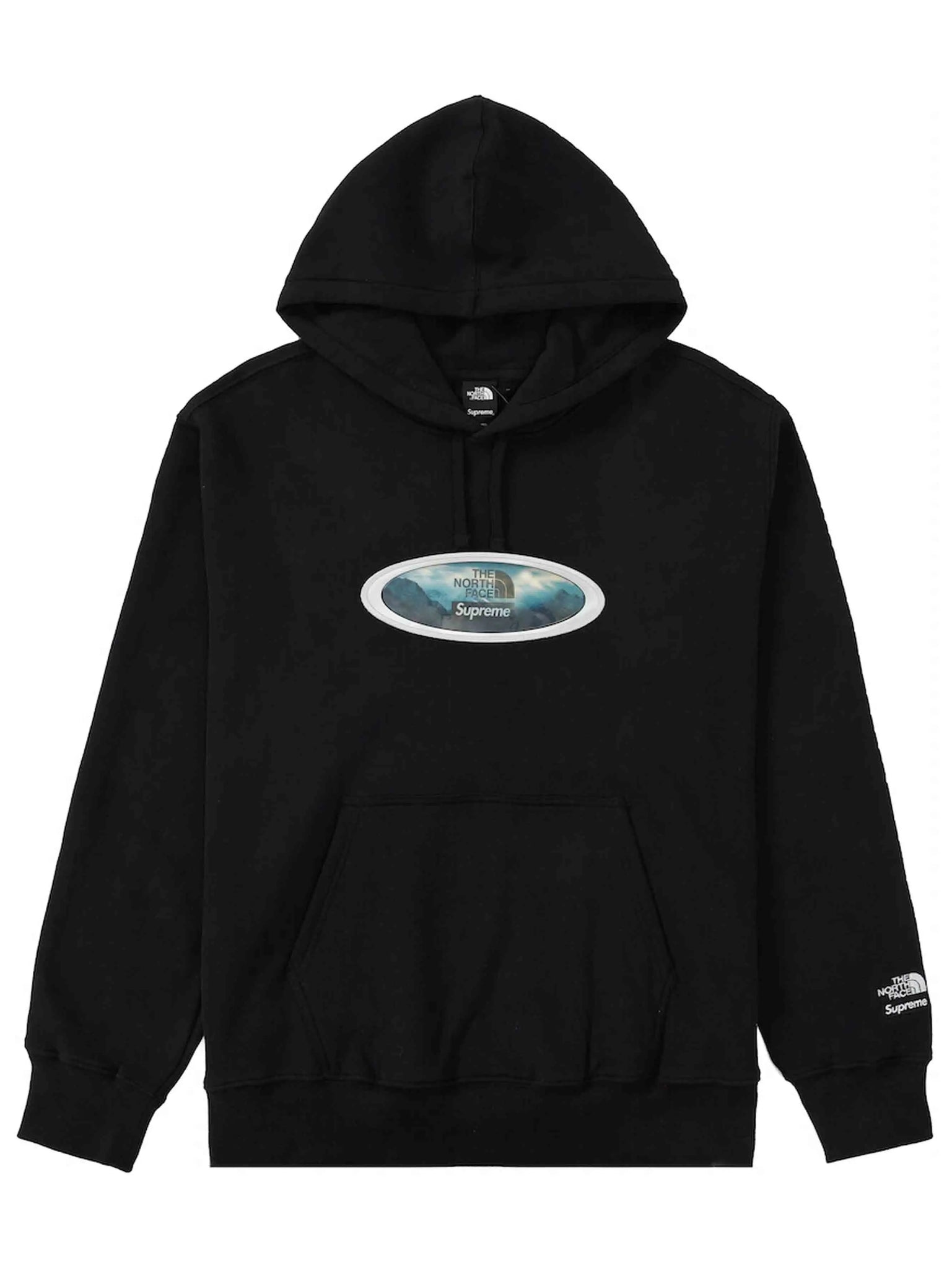 Supreme The North Face Lenticular Mountains Hooded Sweatshirt Black Prior