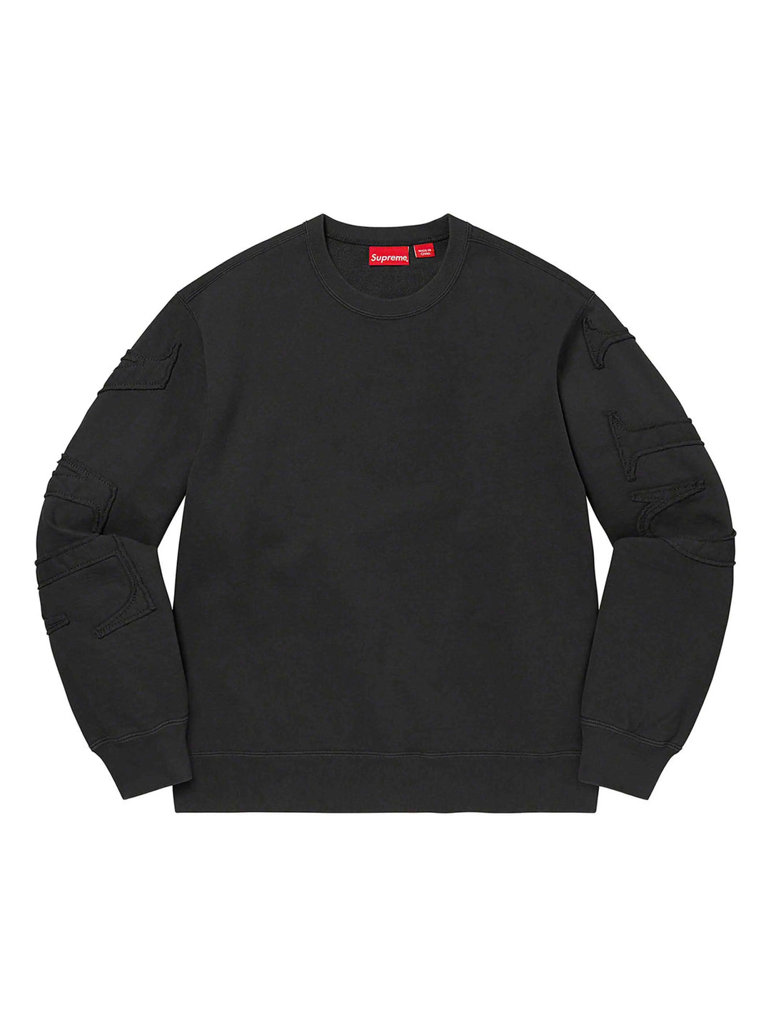 Supreme Tonal Applique Crewneck Black (SS22) Prior