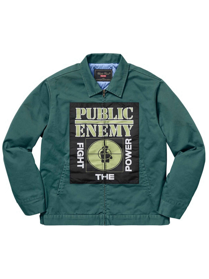 Supreme UNDERCOVER/Public Enemy Work Jacket Dusty Teal [SS18] Supreme