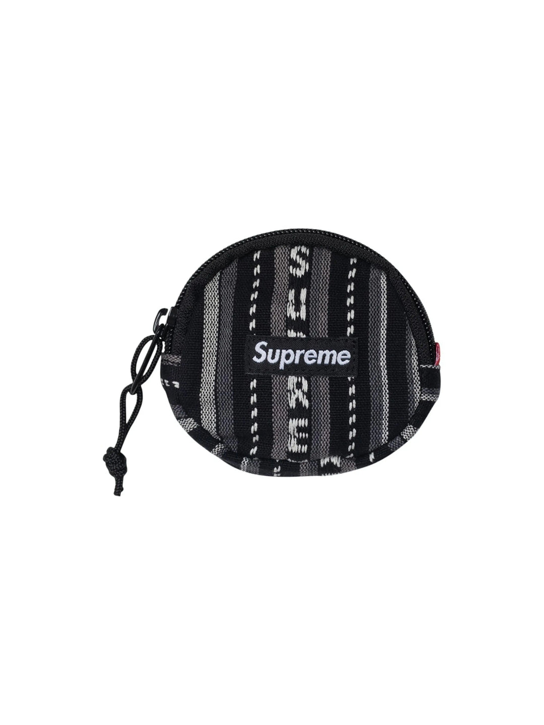 Supreme Woven Stripe Coin Pouch Black Supreme