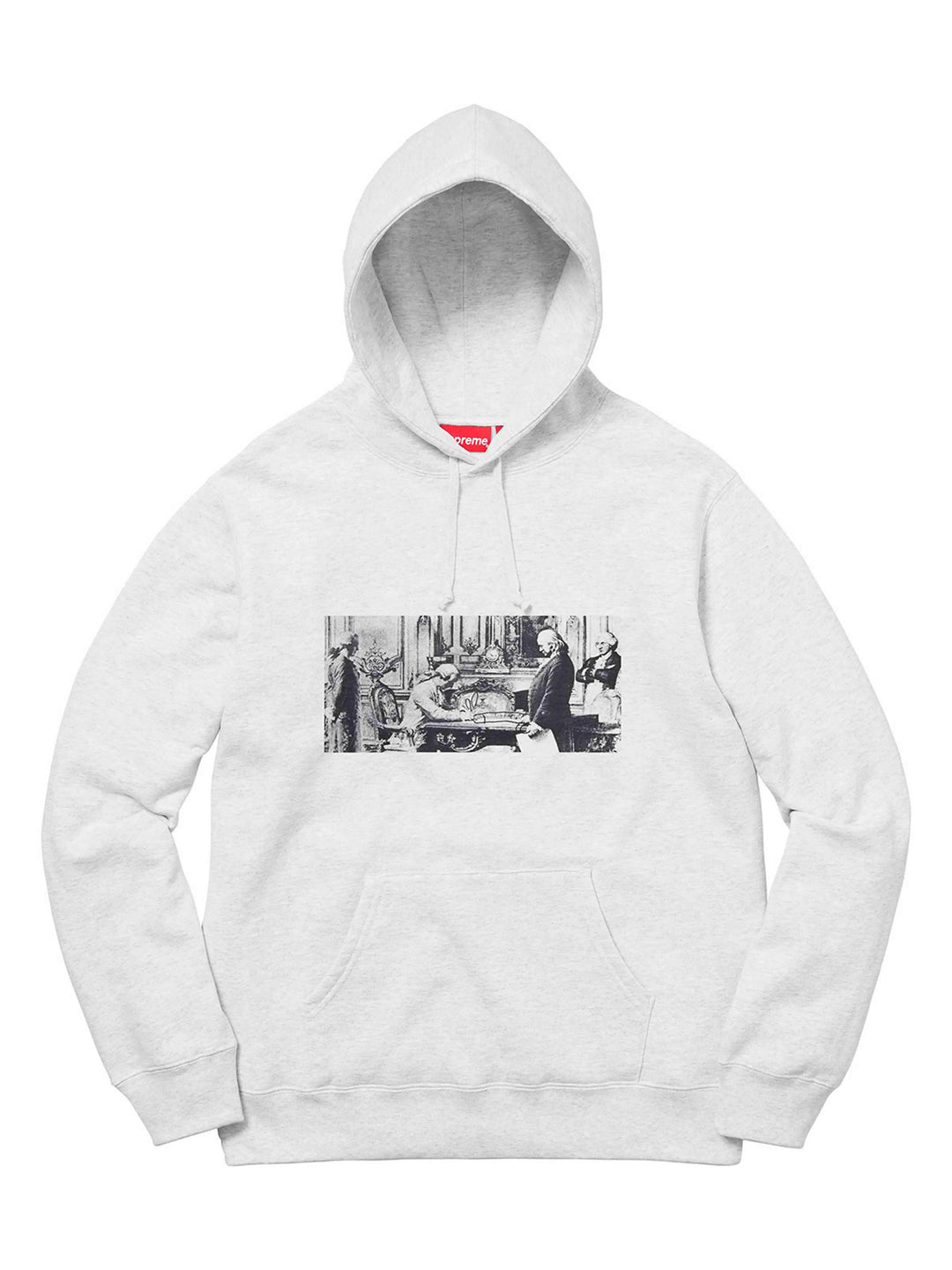 Supreme X Mike Kelley Franklin Signing Hoodie Grey [FW18] Prior