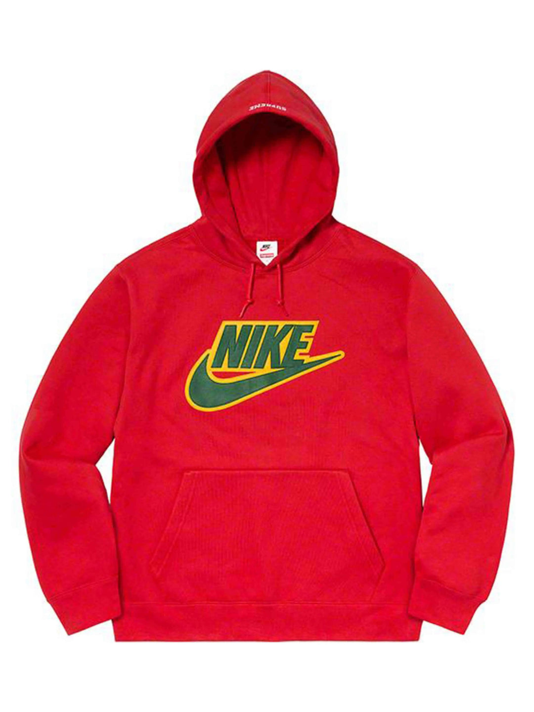 Supreme X Nike Leather Aplique Hoodie Red (FW19) Supreme