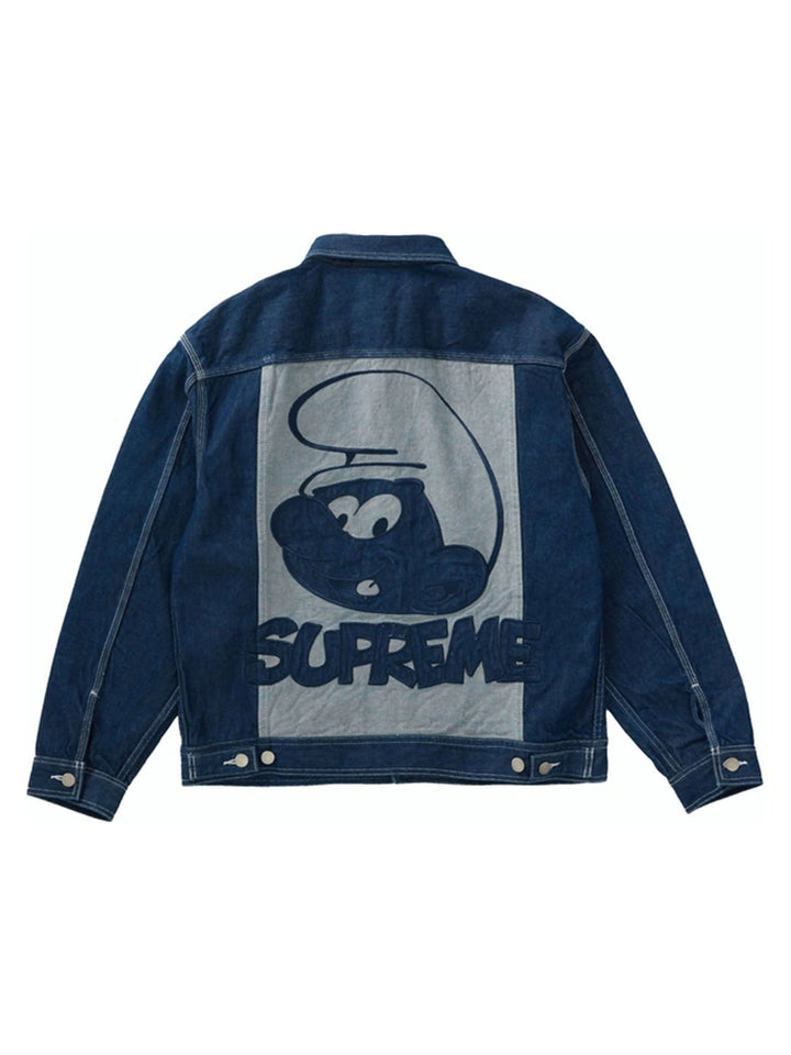 Supreme X Smurfs Denim Jacket Blue L Supreme