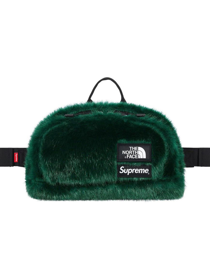 Supreme X The North Face Faux Fur Waist Bag Green Prior
