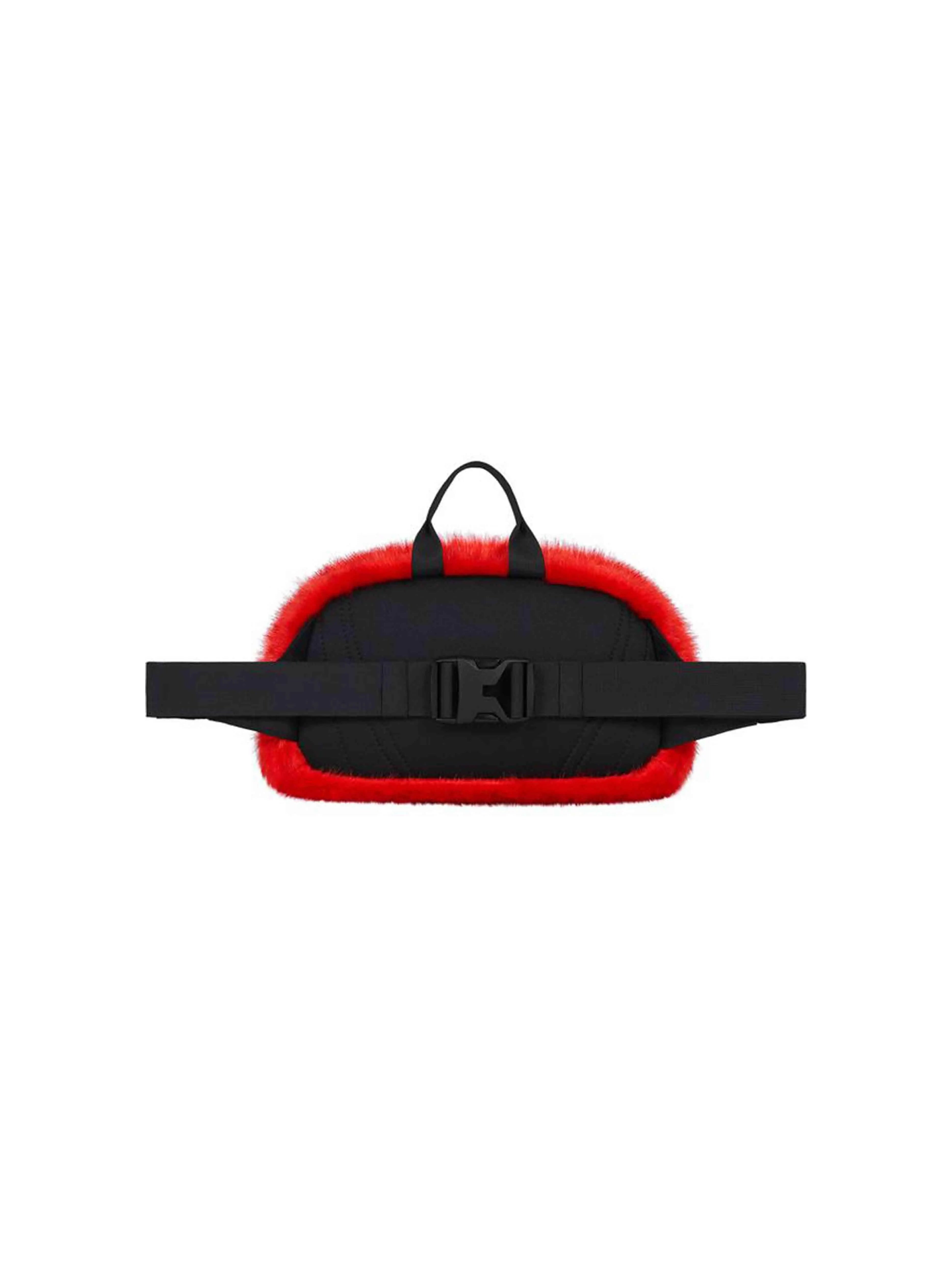 Supreme the north face faux fur waist bag online black
