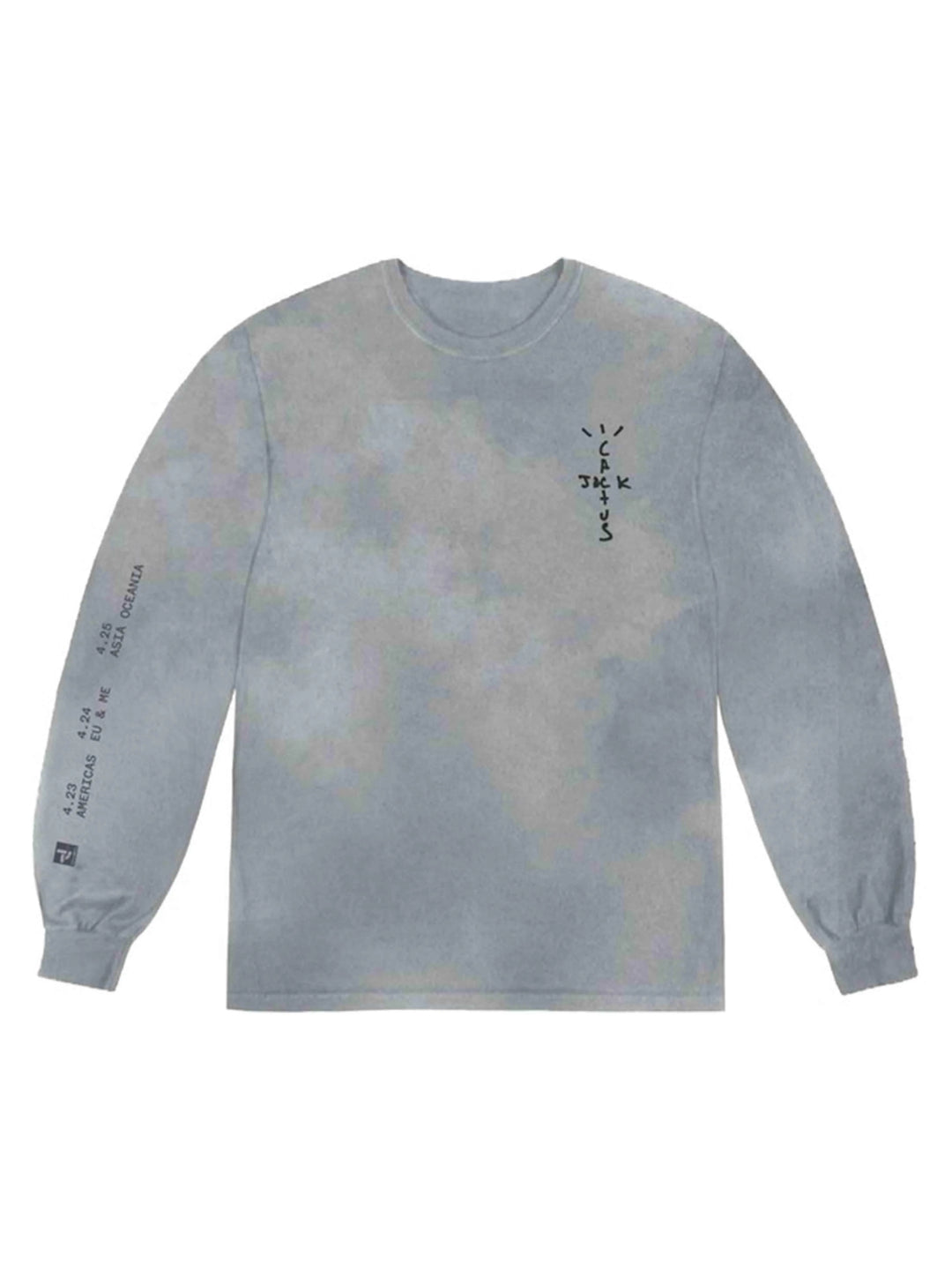 Travis Scott Back Bling L/S T-Shirt Washed Grey Travis Scott