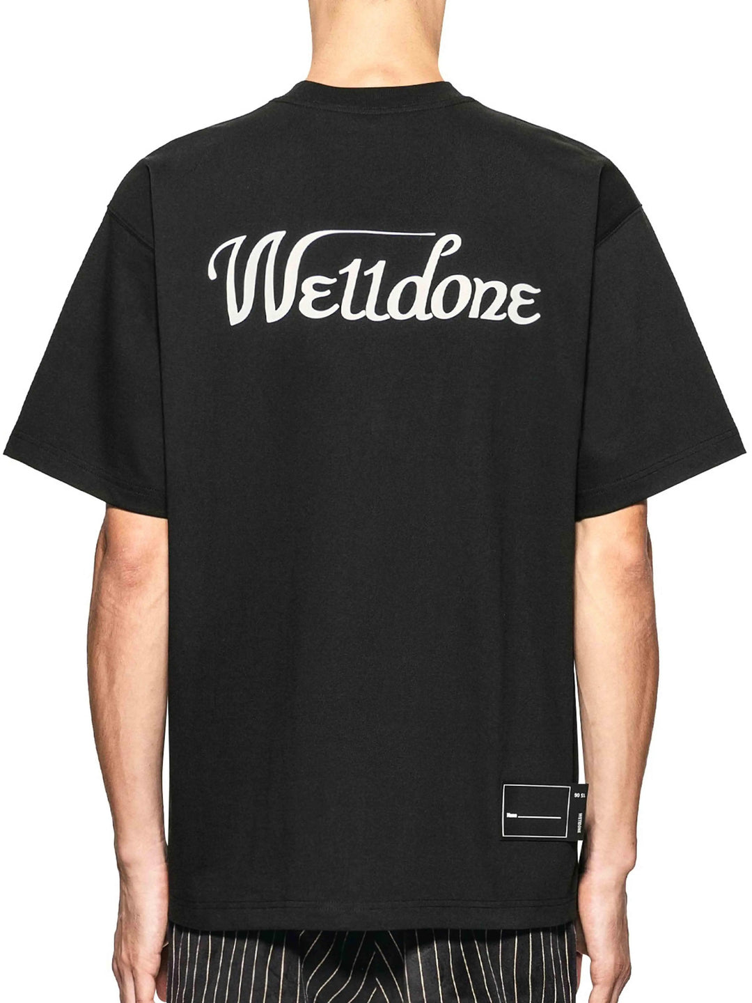 We11done Black Reflective Logo Tee Prior