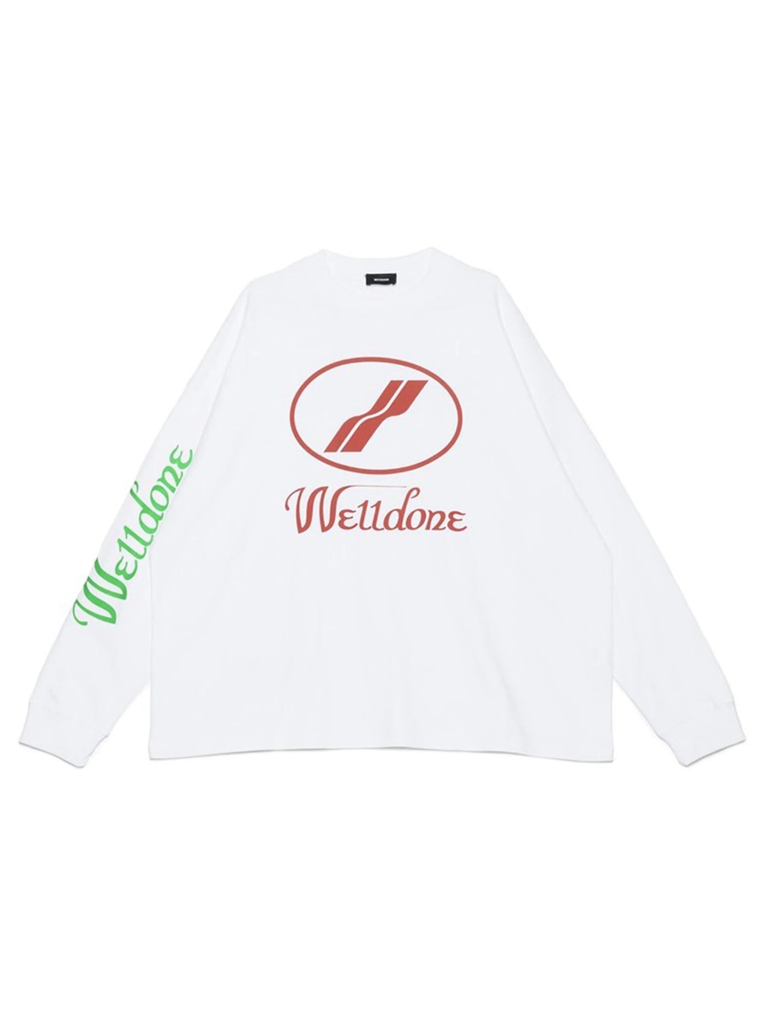 We11done Oversized Logo L/S Tee White Prior