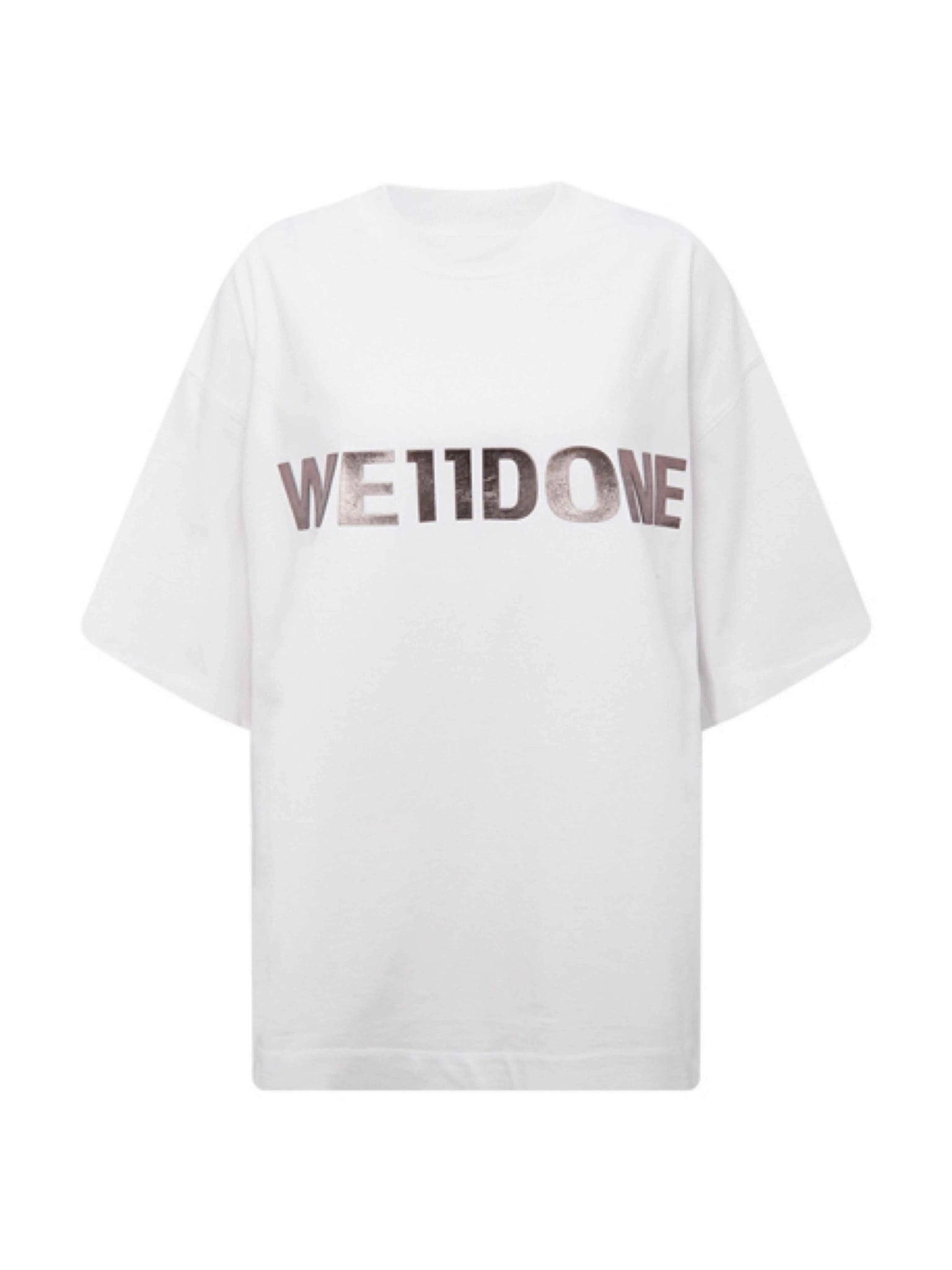 We11done Oversized Metal Logo Tee White Prior