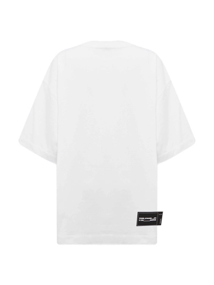 We11done Oversized Metal Logo Tee White Prior