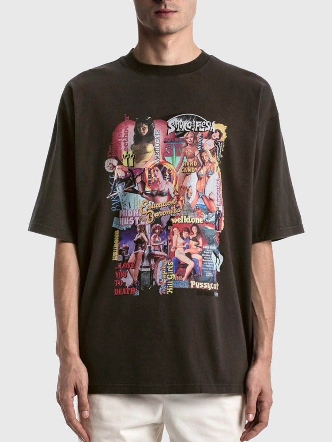 We11done Oversized Movie Collage Tee Black Prior