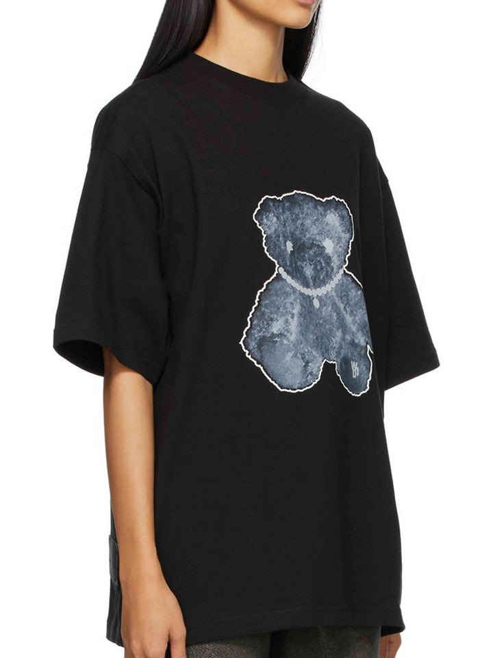 We11done Oversized Pearl Necklace Teddy Tee Black Prior