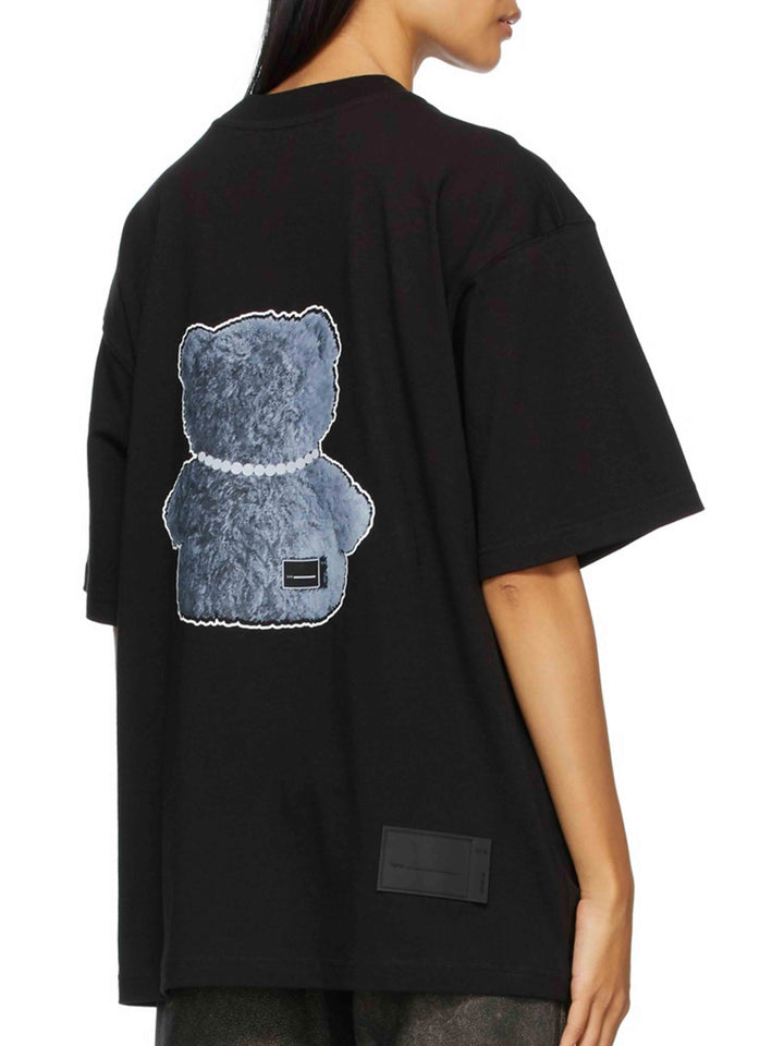 We11done Oversized Pearl Necklace Teddy Tee Black Prior