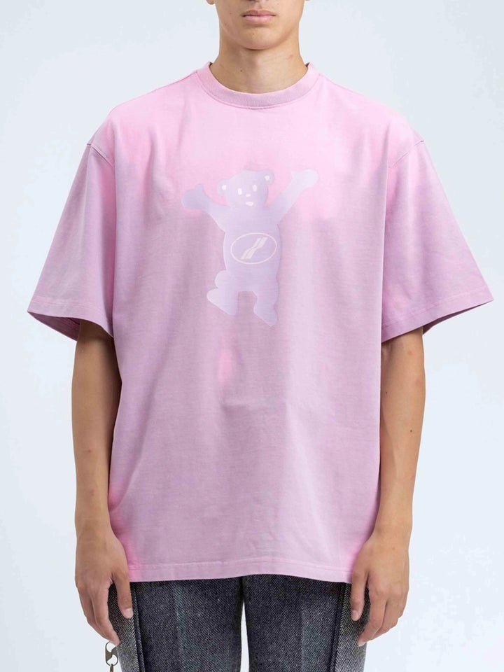 We11done Oversized Themo Teddy Bear Tee Pink Prior