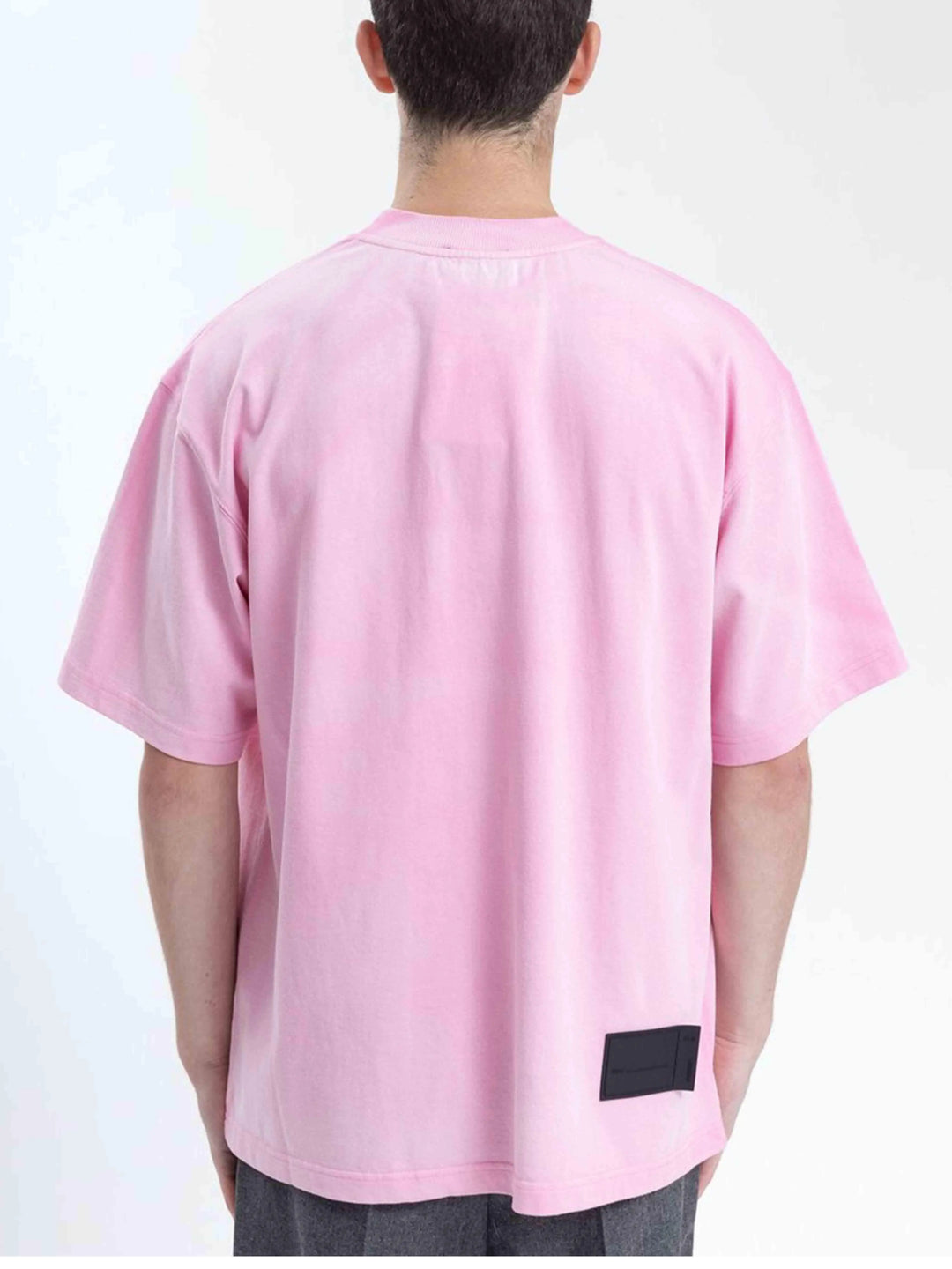 We11done Pink Washed Logo Tee Prior