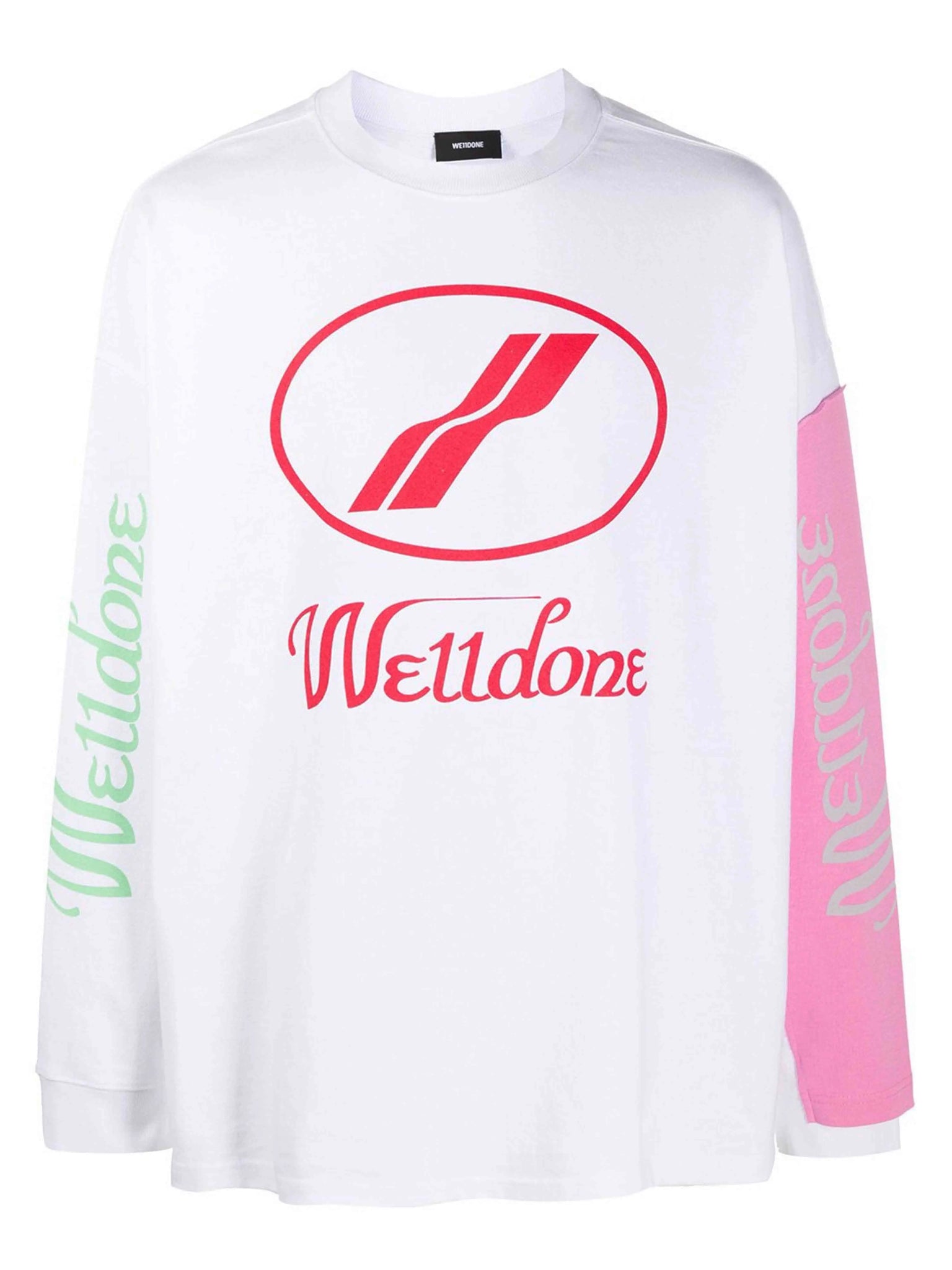 We11done Remake Logo Long Sleeve White Tee Prior