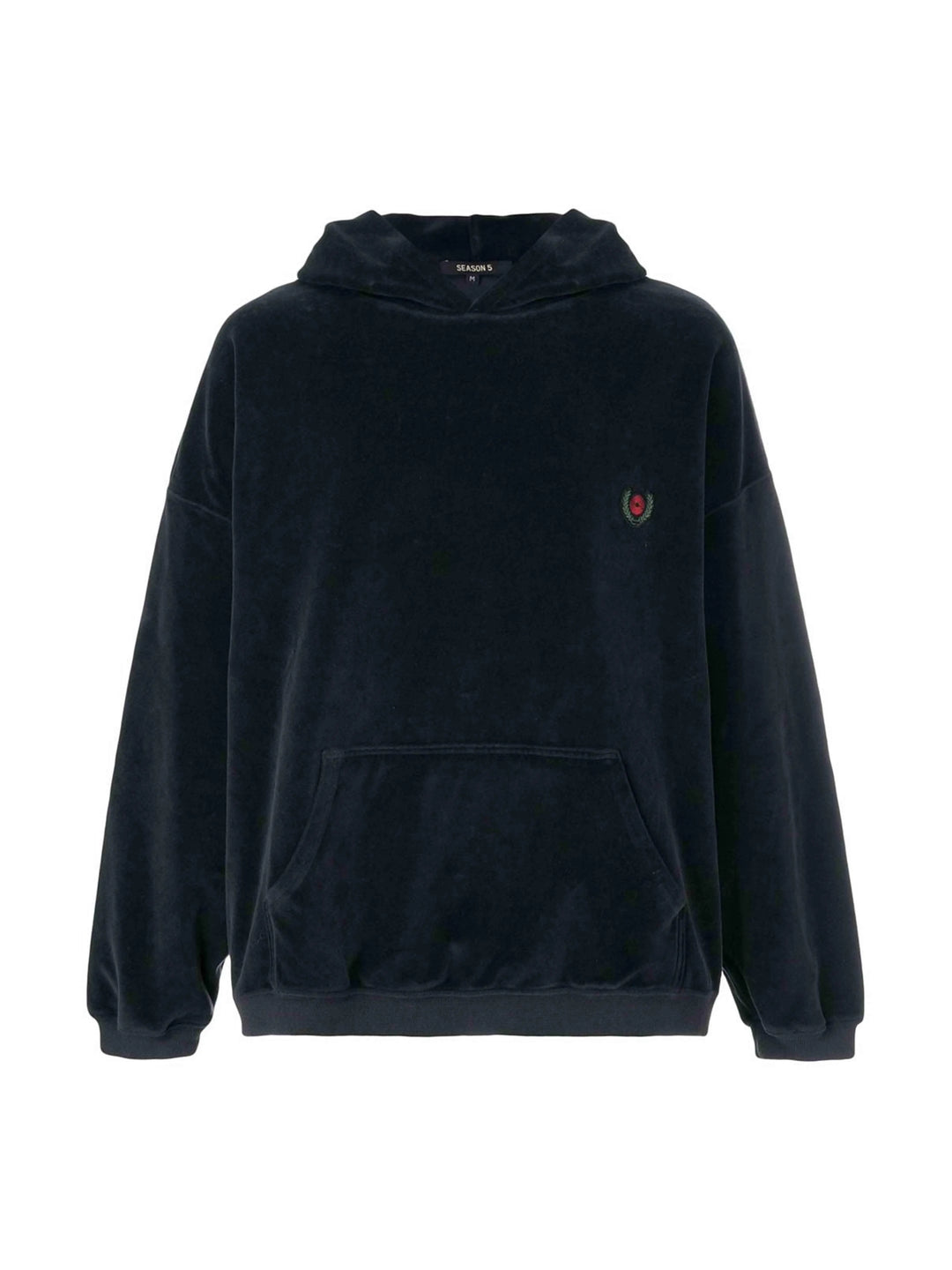 Yeezy Season 5 Velour Hoodie Black Prior